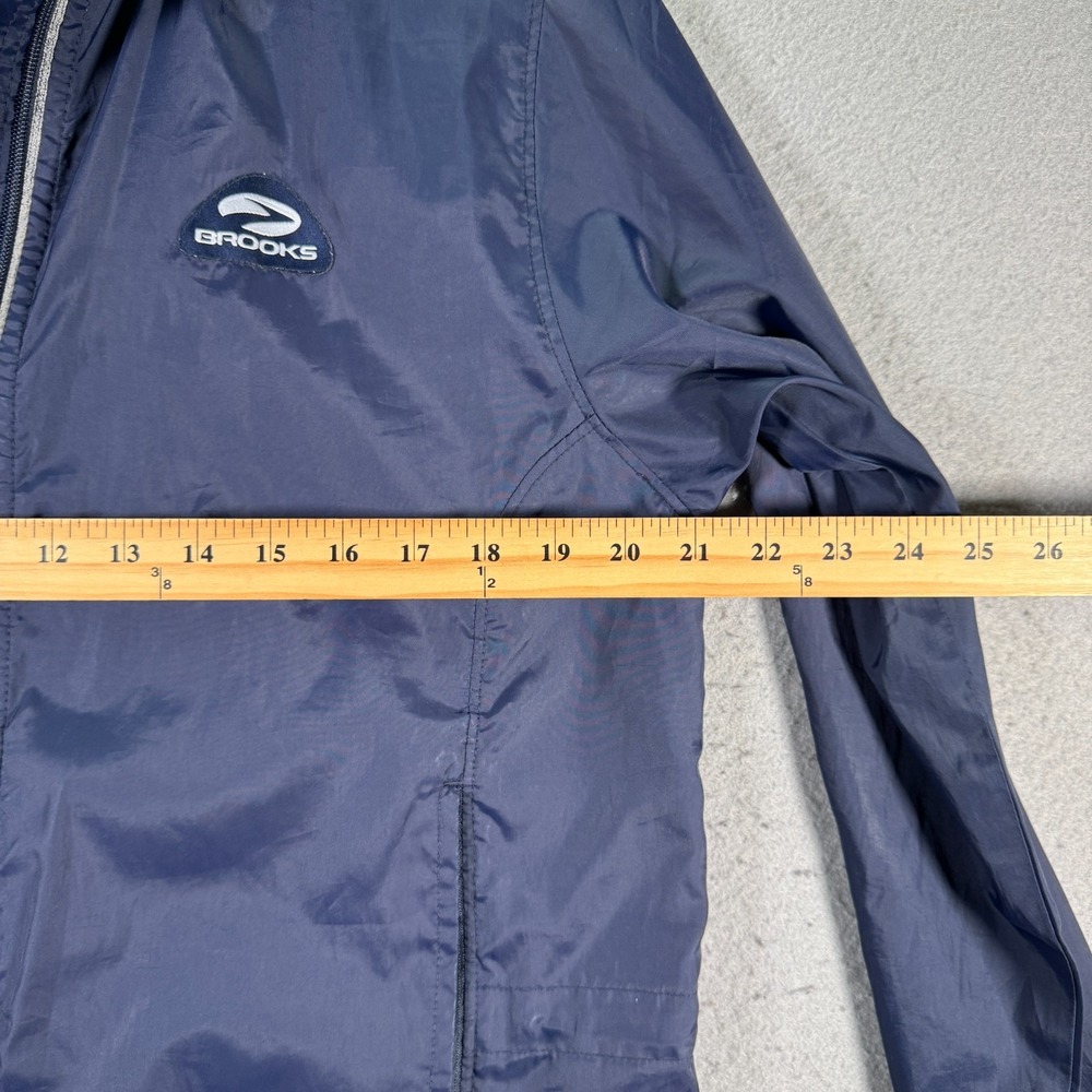 Vintage Brooks Windbreaker Jacket Womens Medium‎ Blue Running Sportswear Y2K - Picture 6 of 11